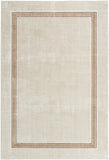 5' X 7' Ivory and Brown Geometric Non Skid Area Rug