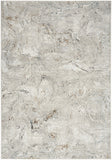 5' X 7' Ivory Gray and Brown Abstract Non Skid Area Rug