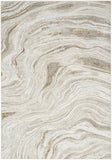 5' X 7' Gold Gray and Ivory Abstract Non Skid Area Rug