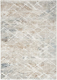 5' X 7' Ivory Blue and Gray Abstract Non Skid Area Rug