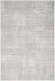 5' X 7' Silver and Gray Abstract Non Skid Area Rug