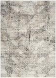 5' X 7' Ivory and Gray Abstract Non Skid Area Rug