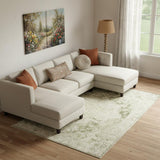 8' X 10' Cream Floral Area Rug