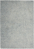 5' X 7' Ivory Blue and Gray Animal Print Power Loom Area Rug