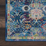 2' X 4' Ivory and Yellow Floral Medallion Distressed Non Skid Area Rug