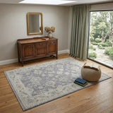 4' X 6' Pink and Ivory Floral Power Loom Area Rug