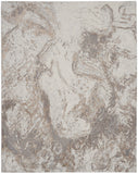 8' X 10' Ivory and Gray Abstract Non Skid Area Rug