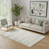 5' X 7' Beige And Gray Abstract Area Rug