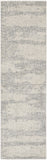 8' Beige And Gray Abstract Runner Rug