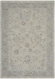 4' X 6' Gray and Dark Gray Floral Power Loom Area Rug