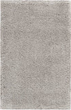 3' X 4' Gray Shag Distressed Area Rug