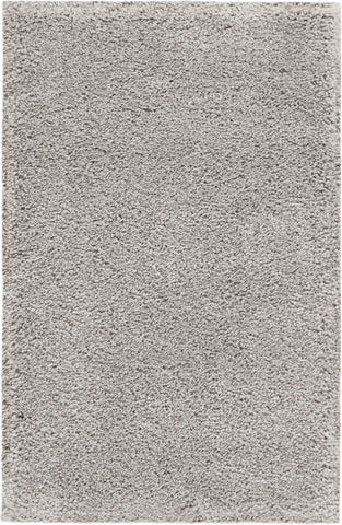 3' X 4' Gray Shag Distressed Area Rug