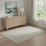 4' X 6' Ivory And Brown Abstract Area Rug