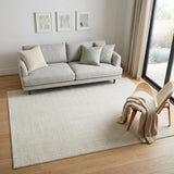 5' X 7' Ivory and Gray Abstract Area Rug