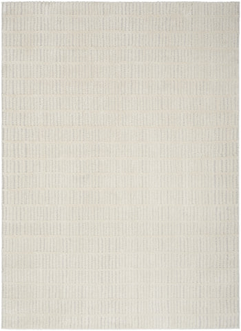 5' X 7' Ivory and Gray Abstract Area Rug