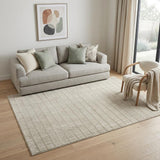 5' X 7' Gray and Ivory Abstract Area Rug