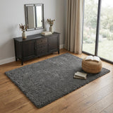 4' X 6' Gray Shag Area Rug