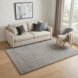 5' X 7' Gray Shag Non Skid Area Rug
