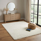 4' X 6' Ivory Shag Area Rug