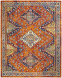 8' X 10' Orange Oriental Power Loom Area Rug