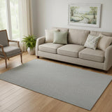 5' X 7' Ivory And Gray Abstract Area Rug