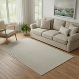 5' X 7' Ivory And Brown Abstract Area Rug