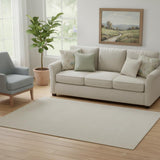 5' X 7' Beige And Ivory Abstract Area Rug