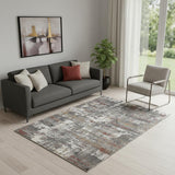 5' X 7' Gray Abstract Area Rug