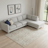 8' X 10' Ivory And Beige Animal Print Distressed Area Rug