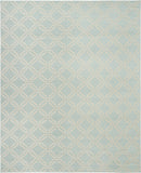8' X 10' Beige and Green Trellis Non Skid Area Rug