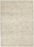 6' X 9' Beige And Gray Geometric Distressed Area Rug