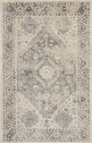 4' X 6' Cream and Gray Medallion Distressed Area Rug