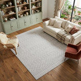 8' X 10' Gray and Ivory Moroccan Distressed Non Skid Area Rug