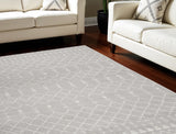 8' X 10' Gray and Ivory Moroccan Distressed Non Skid Area Rug
