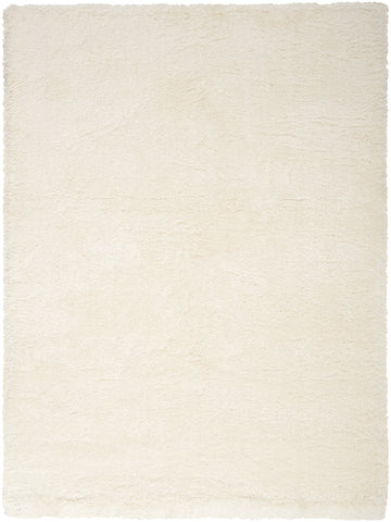 5' X 7' Cream Shag Area Rug