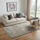 5' X 7' Gray Shag Area Rug