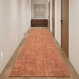 10' Orange Abstract Runner Rug