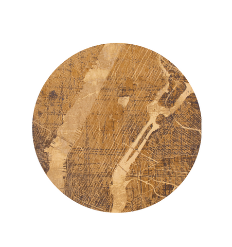 8' Yellow Round Abstract Non Skid Area Rug
