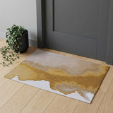3' X 5' Gray and Yellow Abstract Non Skid Area Rug