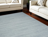 9' X 12' Aqua Abstract Washable Area Rug