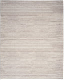 9' X 12' Ivory and Light Brown Abstract Washable Area Rug
