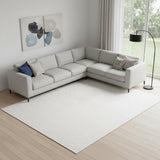 9' X 12' Ivory and Gray Abstract Washable Area Rug