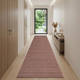 10' Brown Abstract Washable Runner Rug