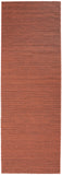 10' Brick Red Abstract Washable Runner Rug