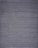 8' X 10' Navy Blue Abstract Washable Area Rug