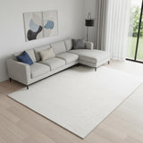 8' X 10' Ivory and Gray Abstract Washable Area Rug