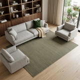 8' X 10' Green Abstract Washable Area Rug