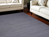 6' X 9' Navy Blue Abstract Washable Area Rug