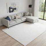 6' X 9' Ivory and Gray Abstract Washable Area Rug
