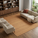 6' X 9' Copper Abstract Washable Area Rug